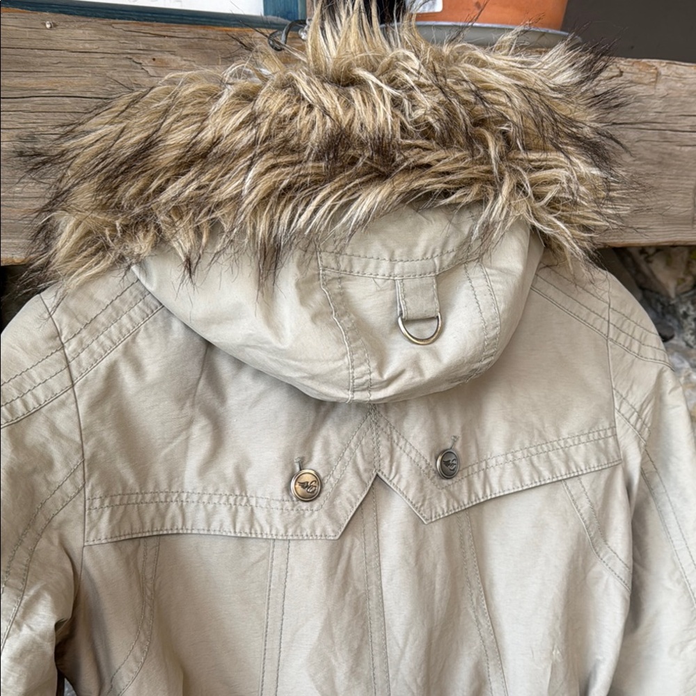 Esprit Vintage Y2K Parka with Faux Fur Trim Women’s size Medium - Picture 5 of 16